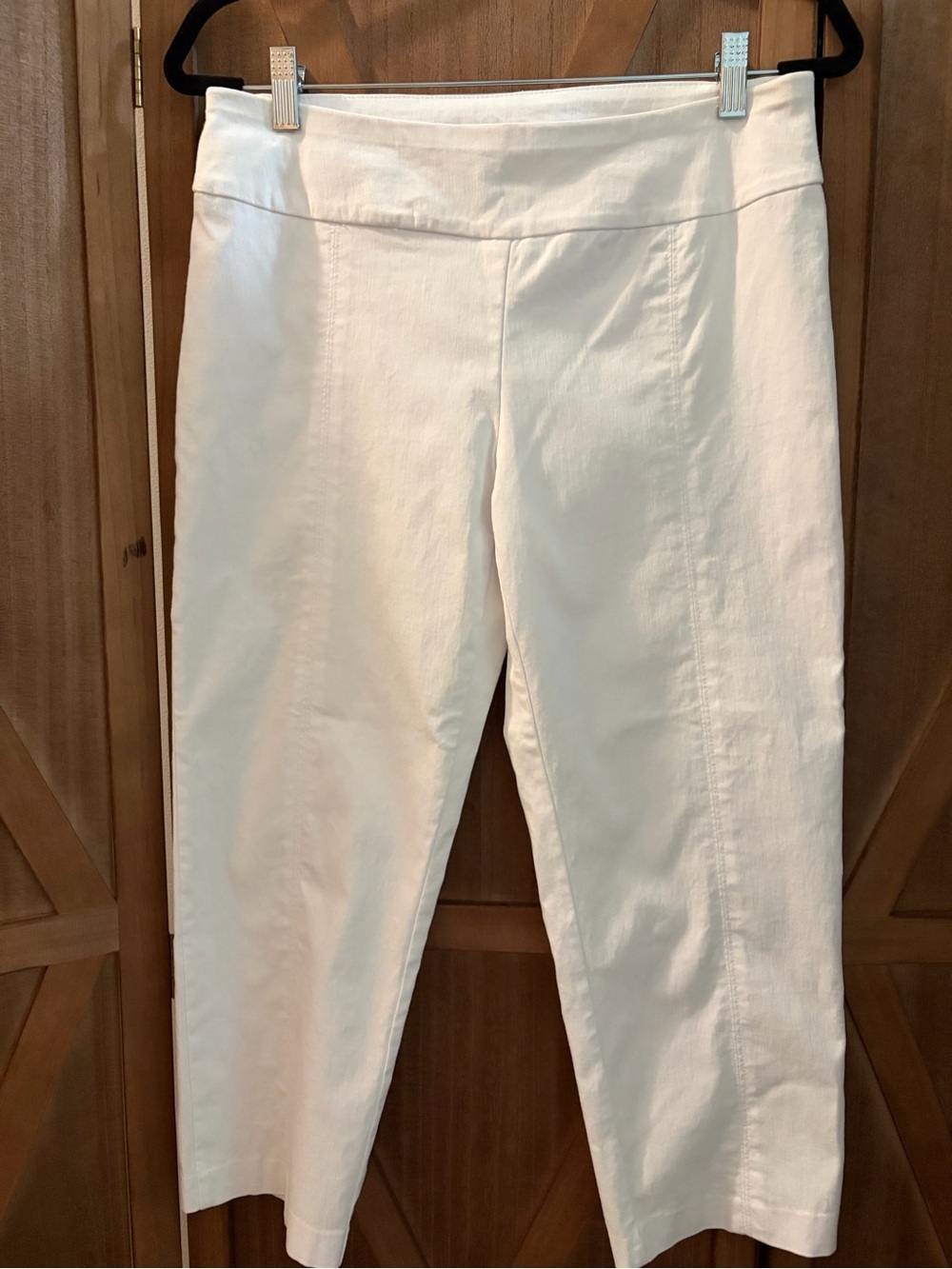 ZAC & RACHEL White Cropped Pull-On Pants SIZE 10